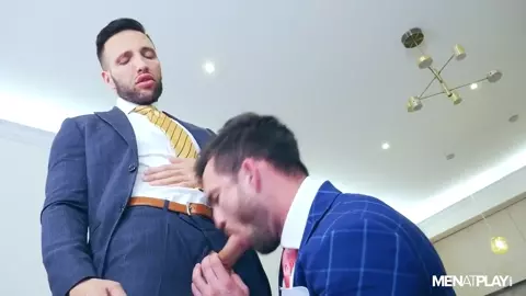 Diego Reyes, Donato Reyes & Javi Gray's Hardcore Cumshot and Swallow - Suited Hustler 3